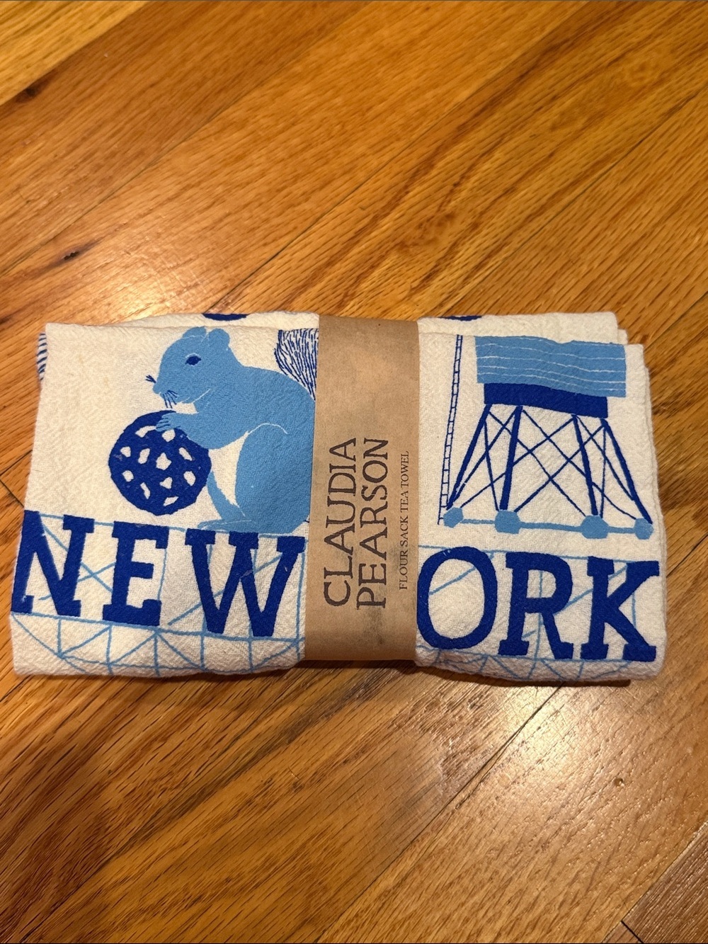Le Vain Blue and White New York Tea Towel - Claudia Pearson Design